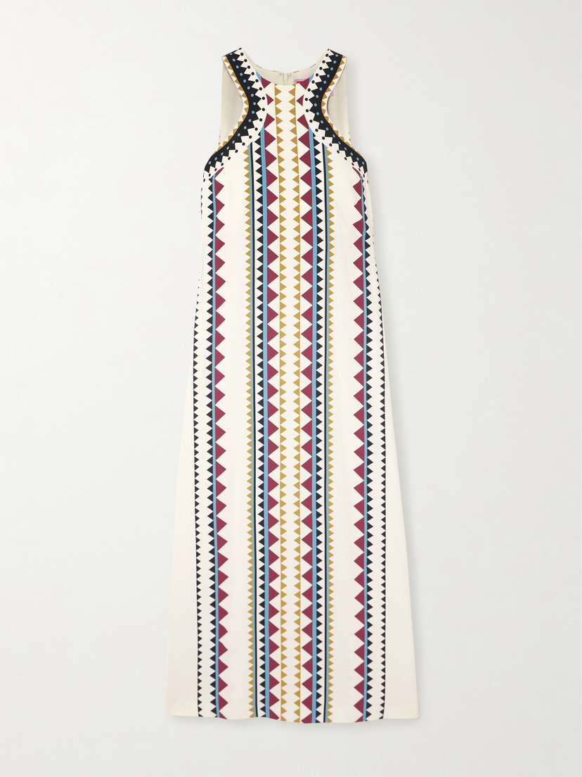 La DoubleJ Racer Crepe De Chine Dress