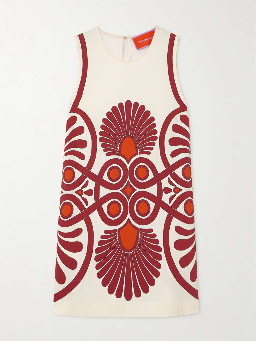 La DoubleJ Printed Stretch-crepe Tunic