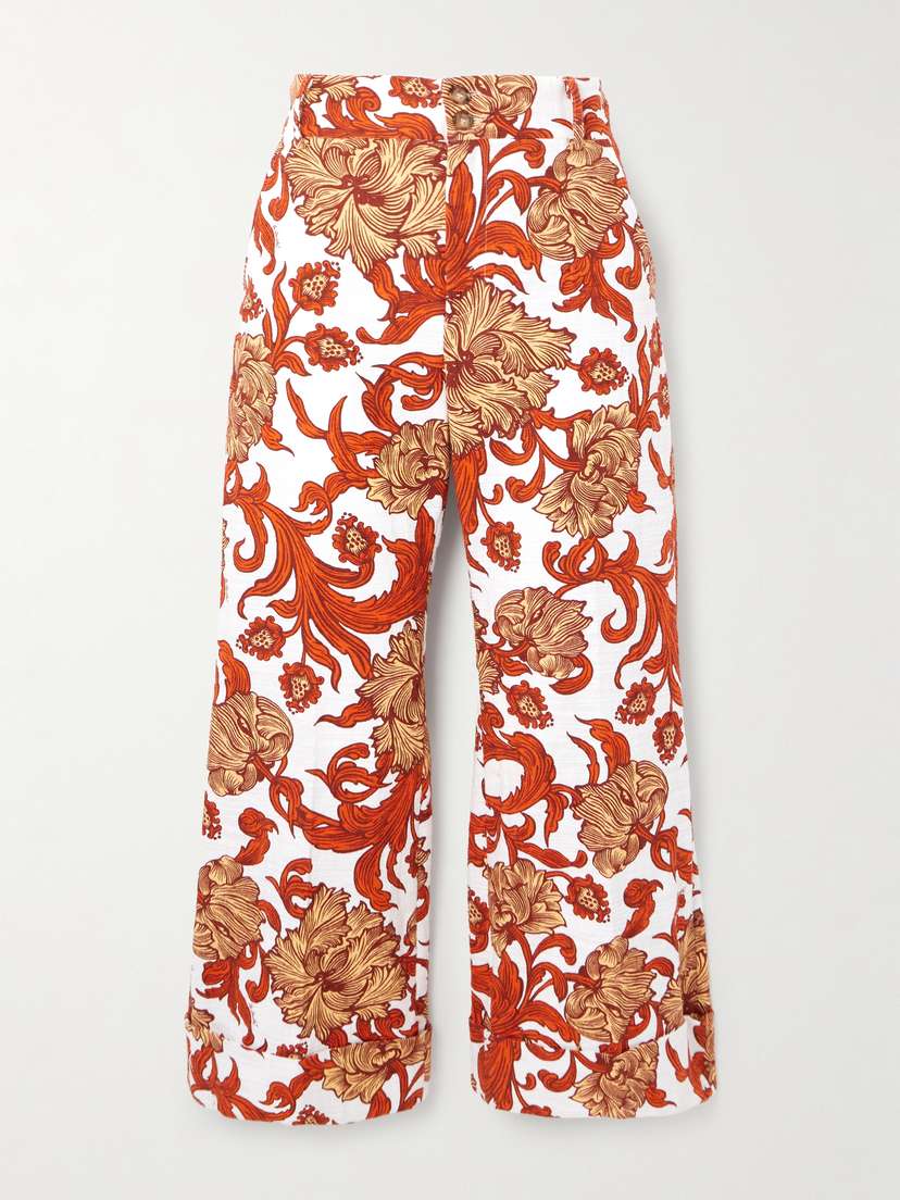 La DoubleJ Hendrix Printed Cotton-blend Flared Pants