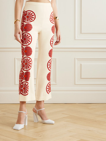 La DoubleJ Printed crepe flared pants