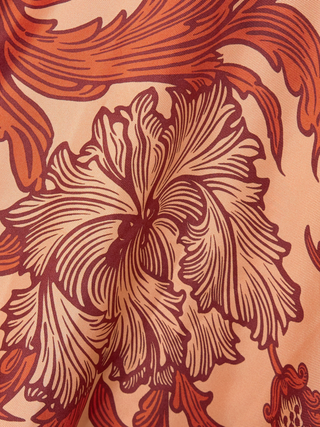 La Doublej Magnifico Midikleid Mit Blumen-print In Orange