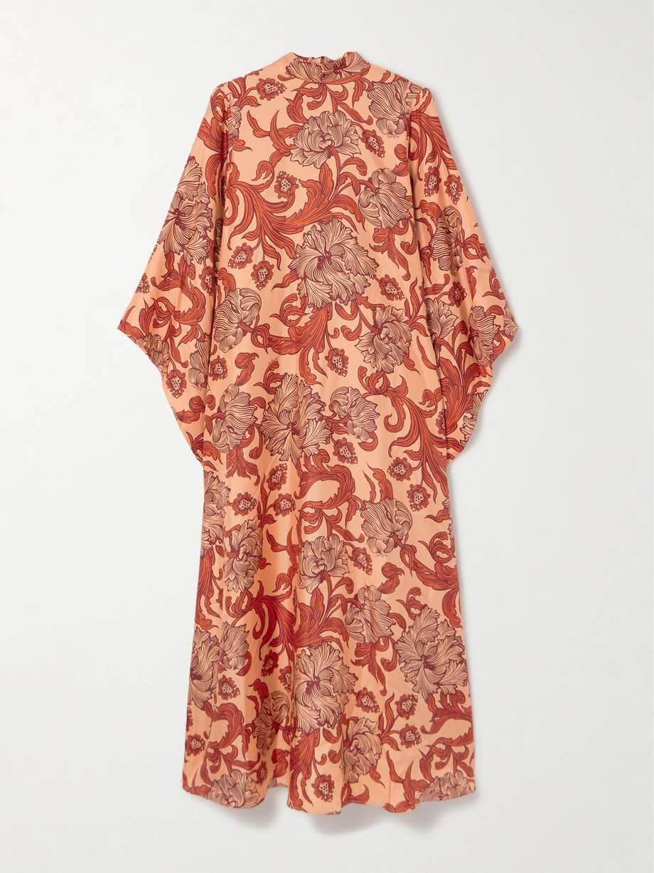 magnifico printed silk-twill maxi dress