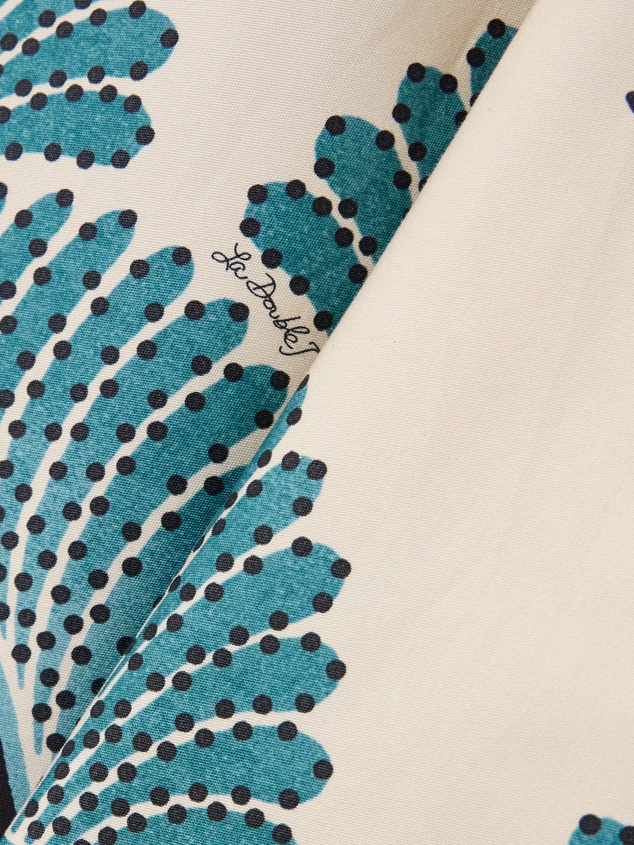 La Doublej 24/7 Printed Cotton-blend Twill Slim-leg Pants In Blue