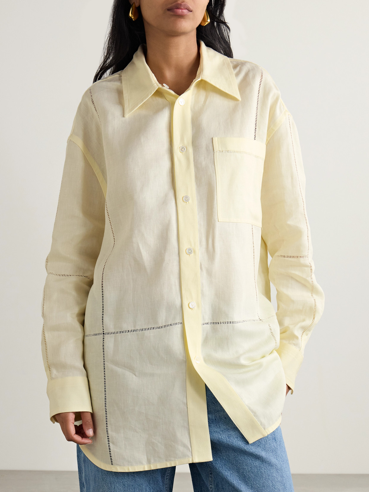 Embroidered Linen Shirt