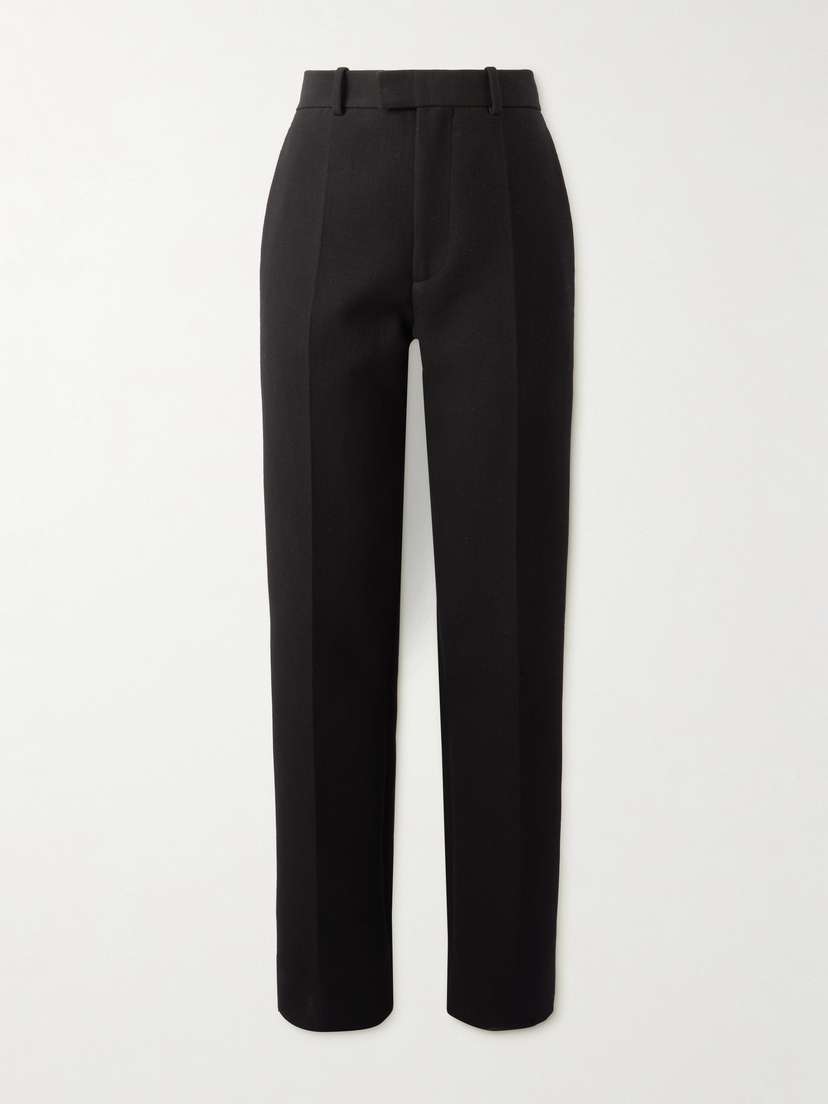 Bottega Veneta Pleated Cotton-blend Crepe Straight-leg Pants
