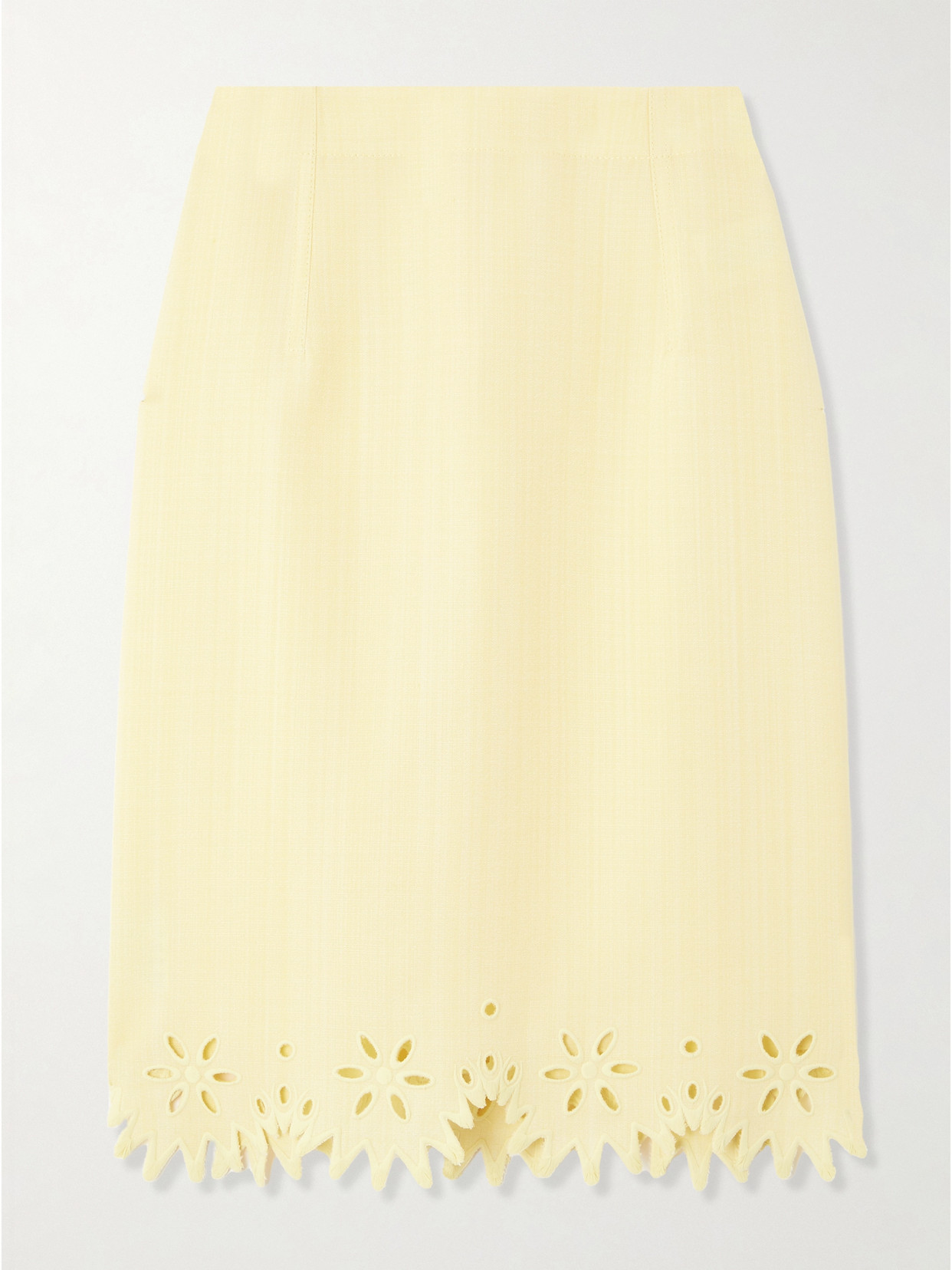 Bottega Veneta Broderie Anglaise Skirt In Ivory