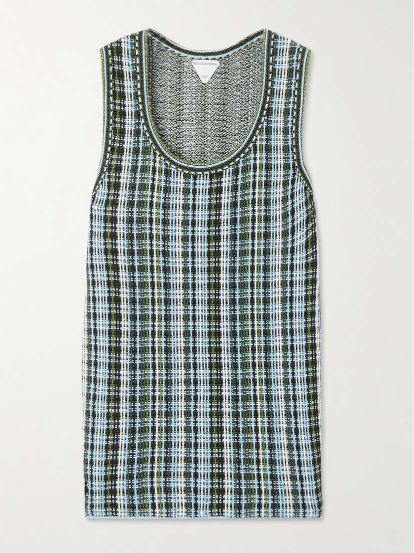 Bottega Veneta Checked Cotton Tank