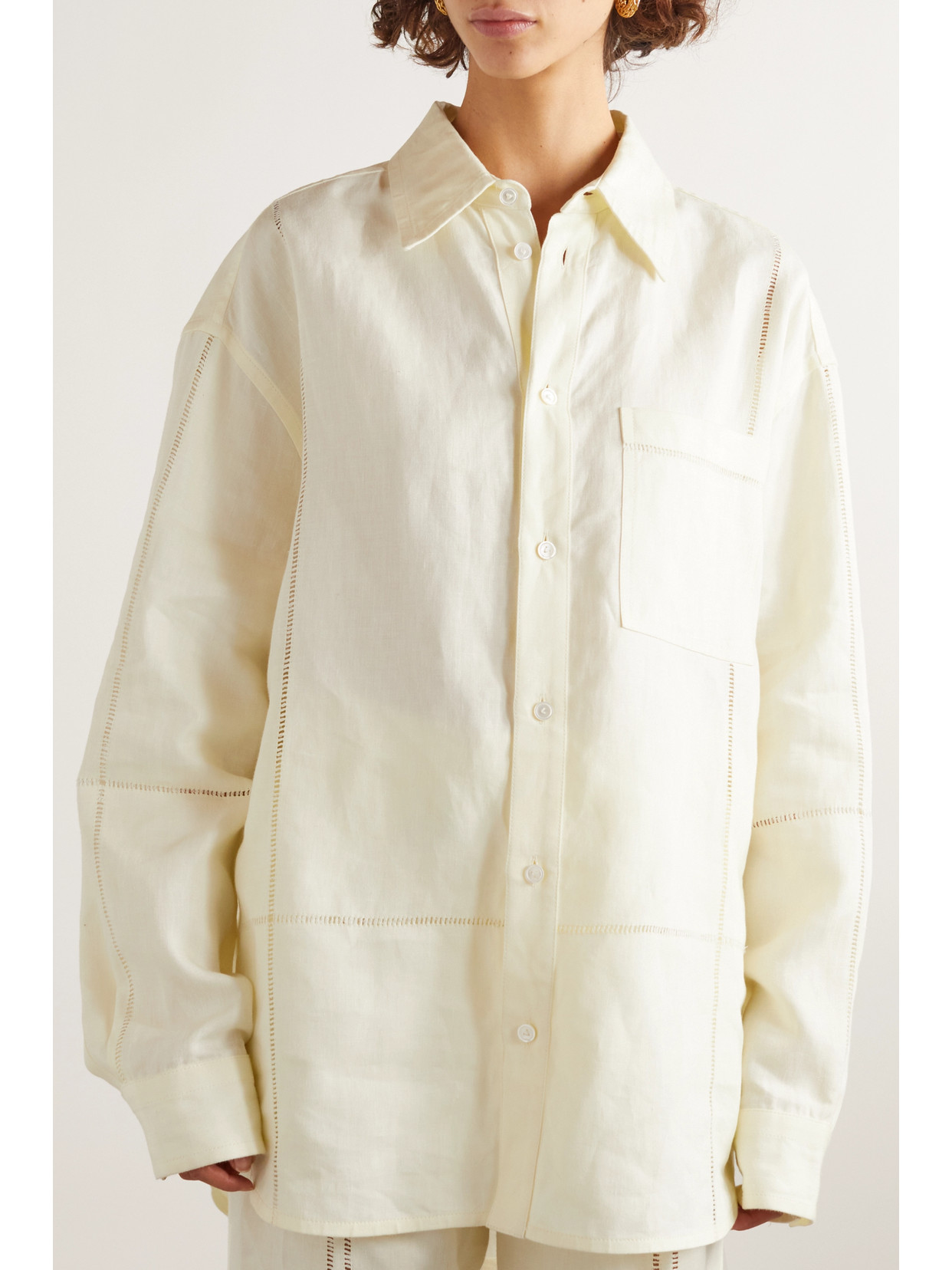 Embroidered Linen Shirt