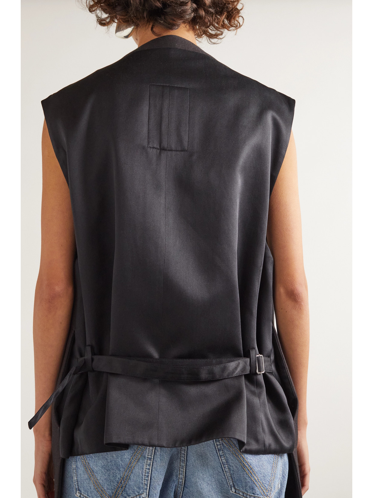 Cotton-Blend Crepe Vest