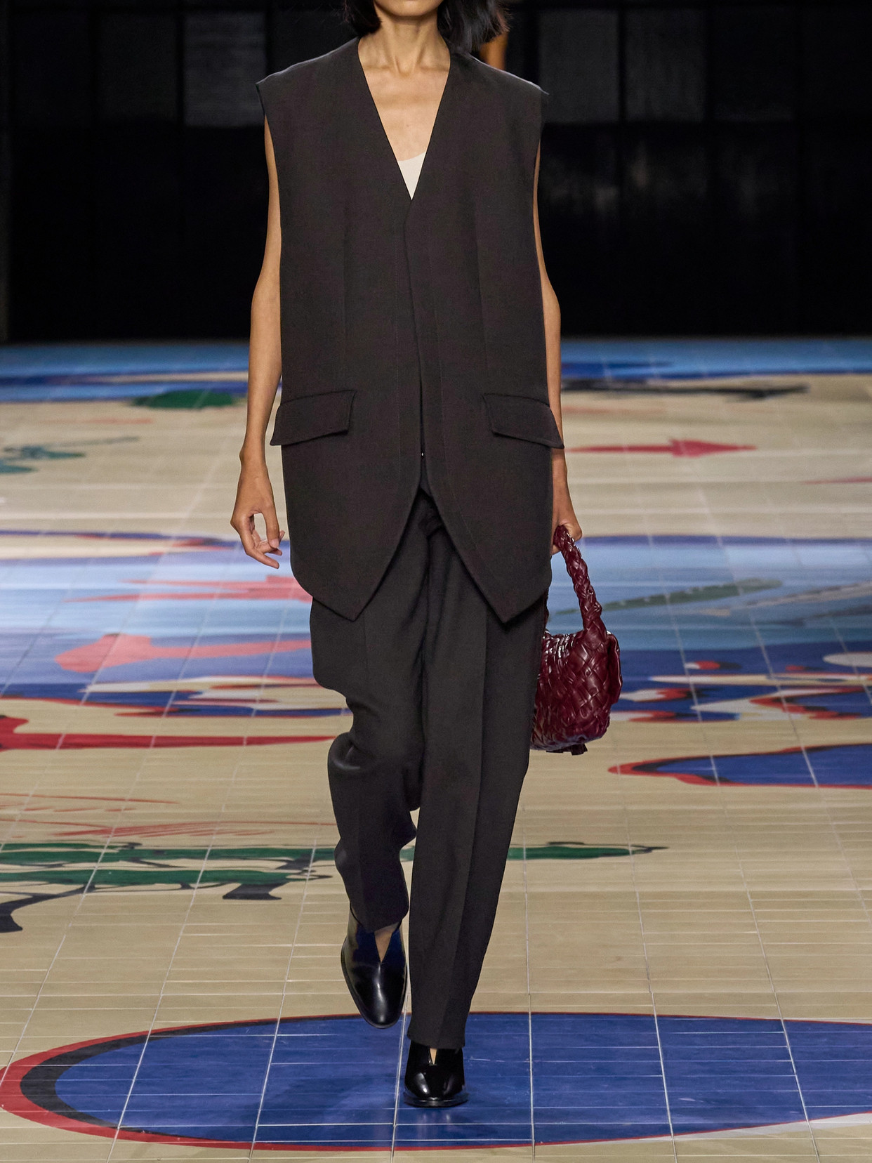 Cotton-Blend Crepe Vest
