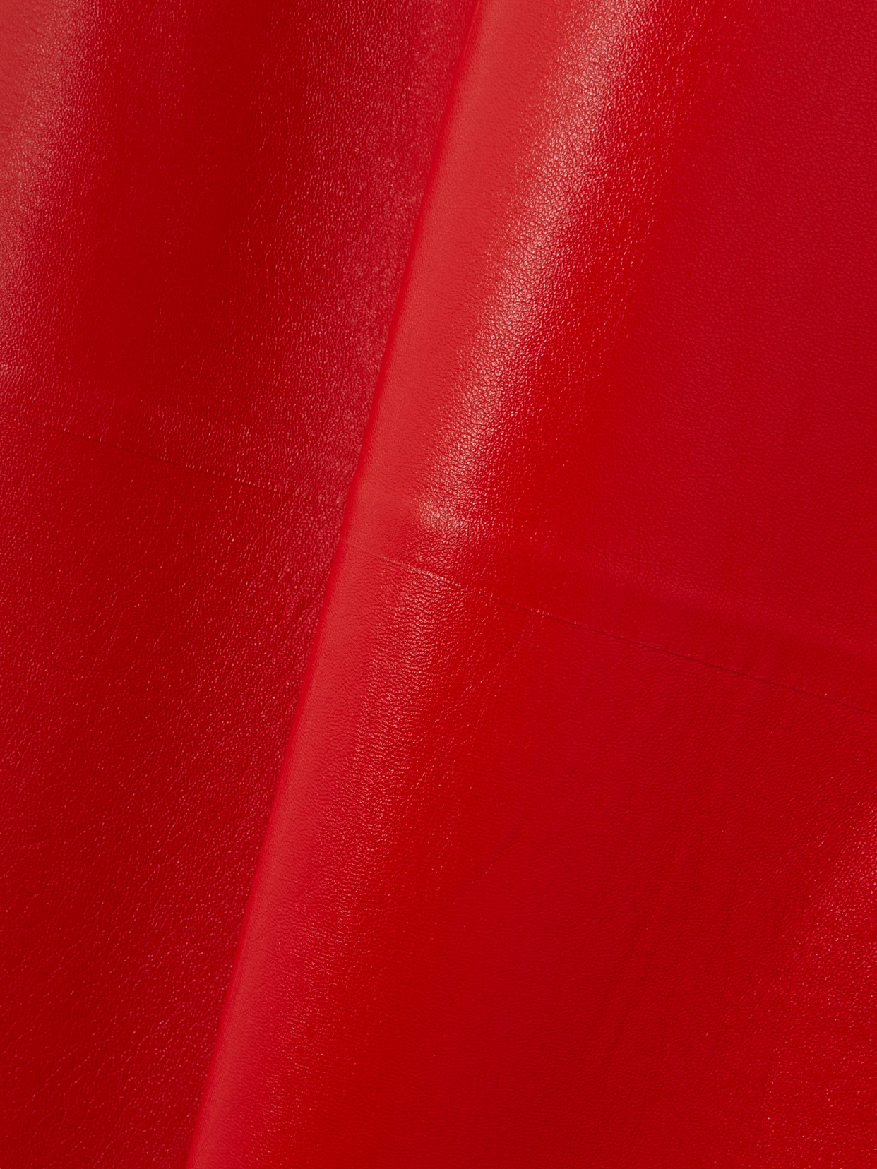 Bottega Veneta Thick Glossy Leather Bustier Dress In Red