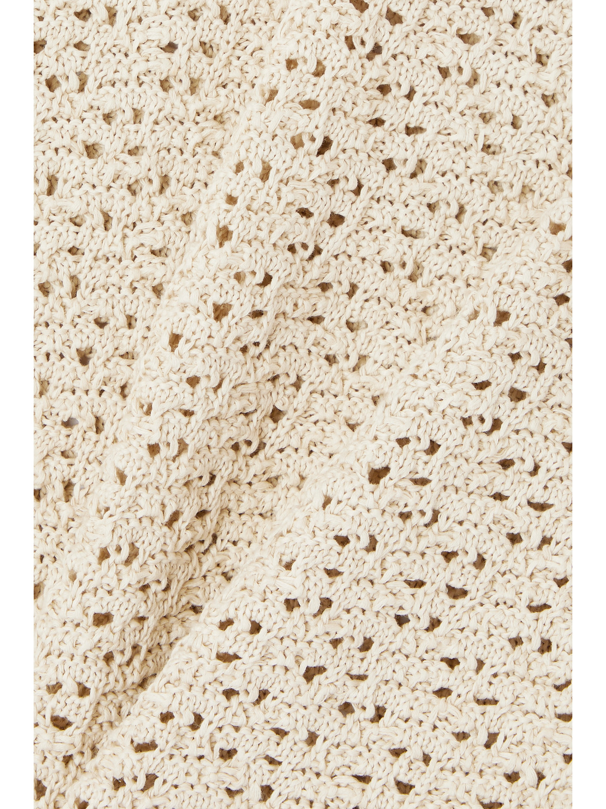 Crochet-Knit Cotton T-Shirt