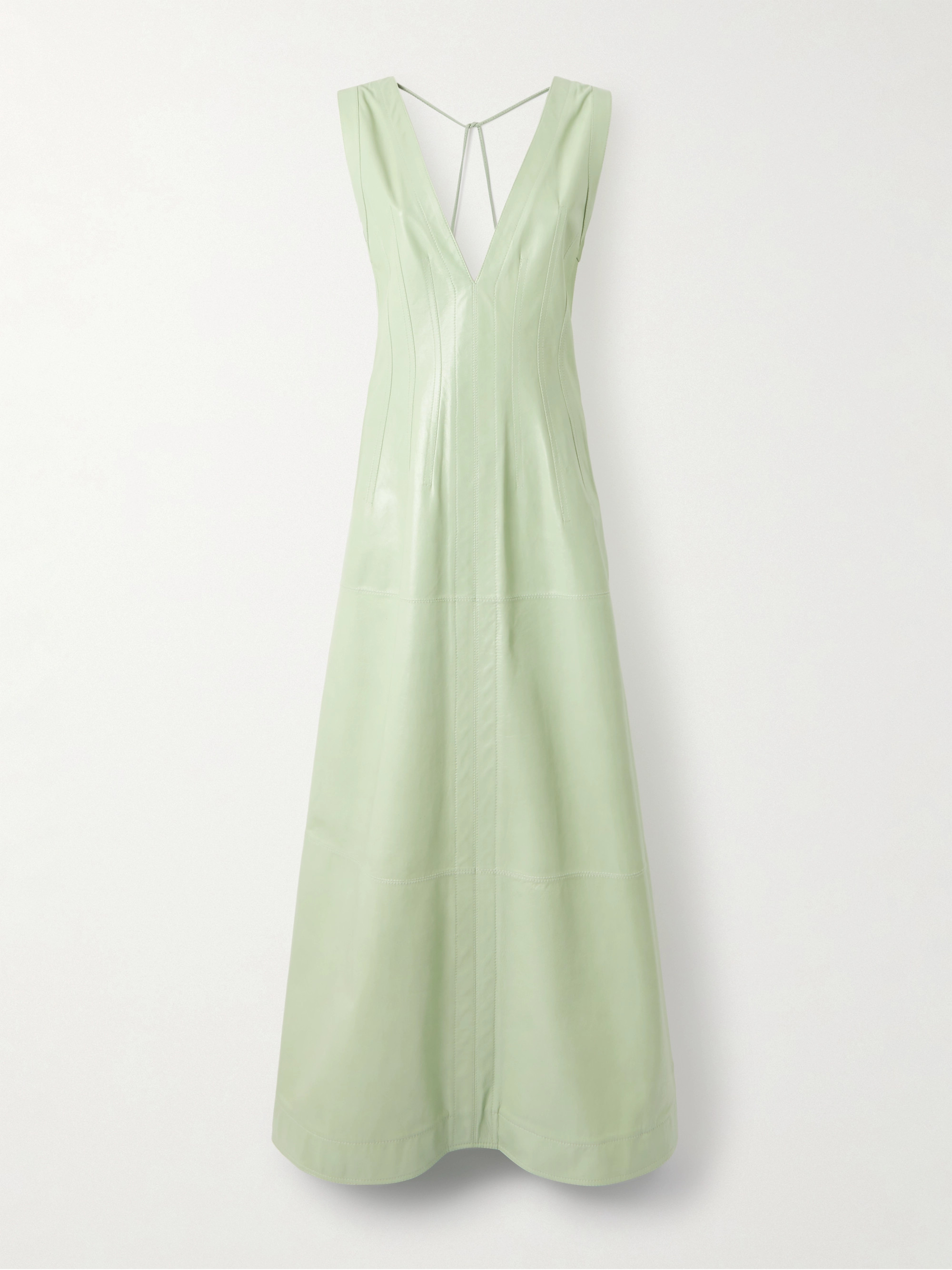 Bottega Veneta Tasseled leather maxi dress