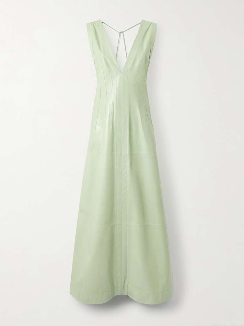 Bottega Veneta Tasseled Leather Maxi Dress