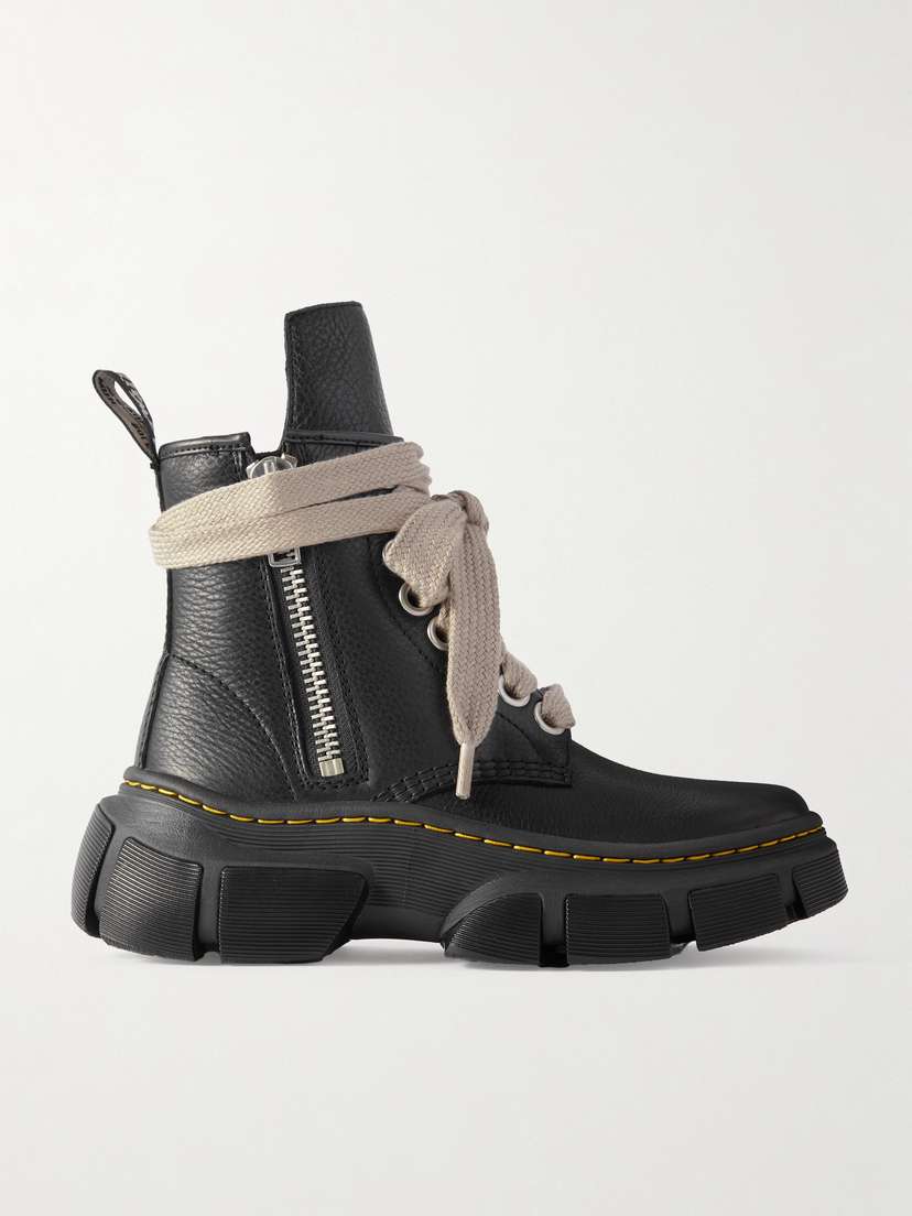 Rick Owens + Dr. Martens 1918 Dmxl Textured-leather Boots