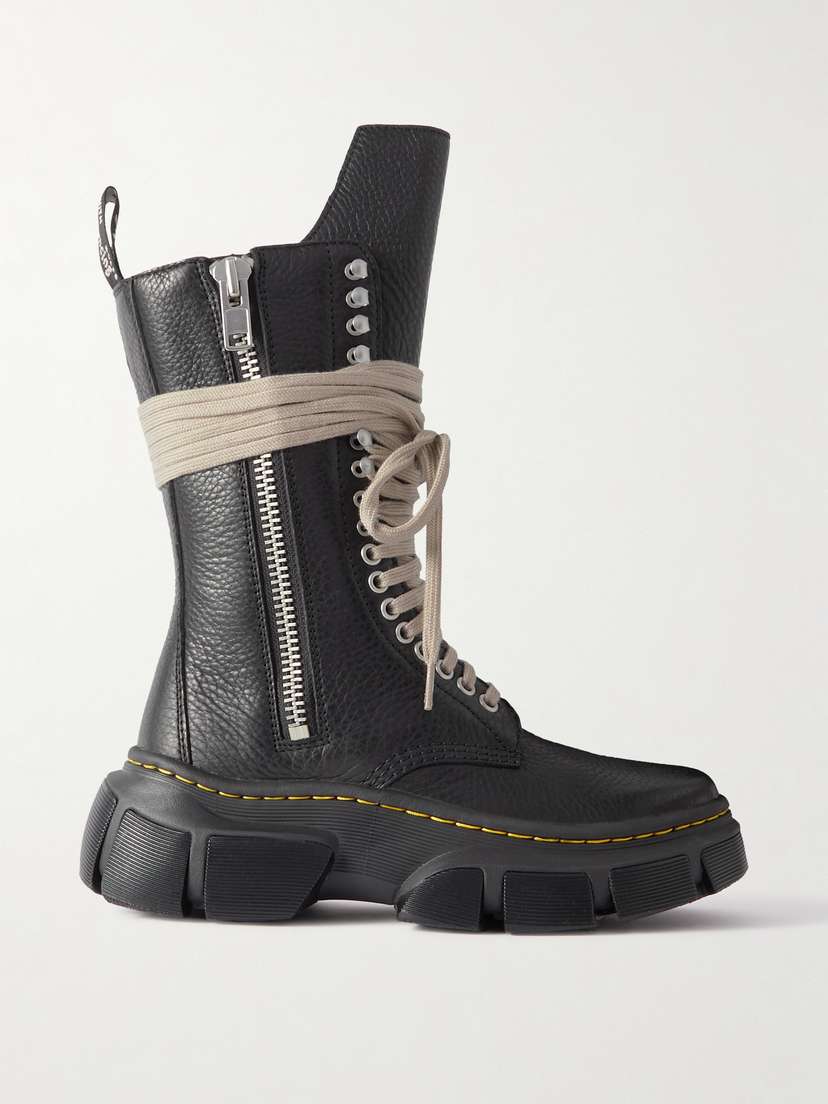 Rick Owens + Dr. Martens 1918 Dmxl Textured-leather Boots - UK 9