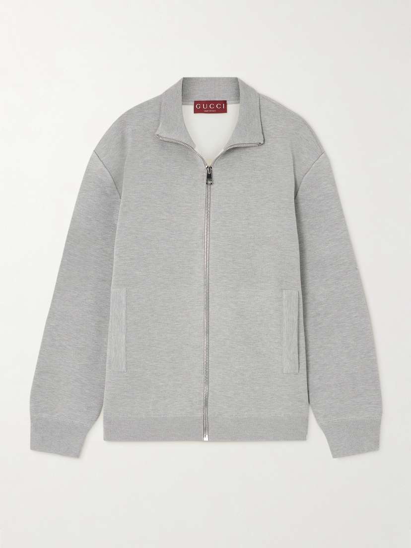 Gucci Debossed Jersey Cardigan