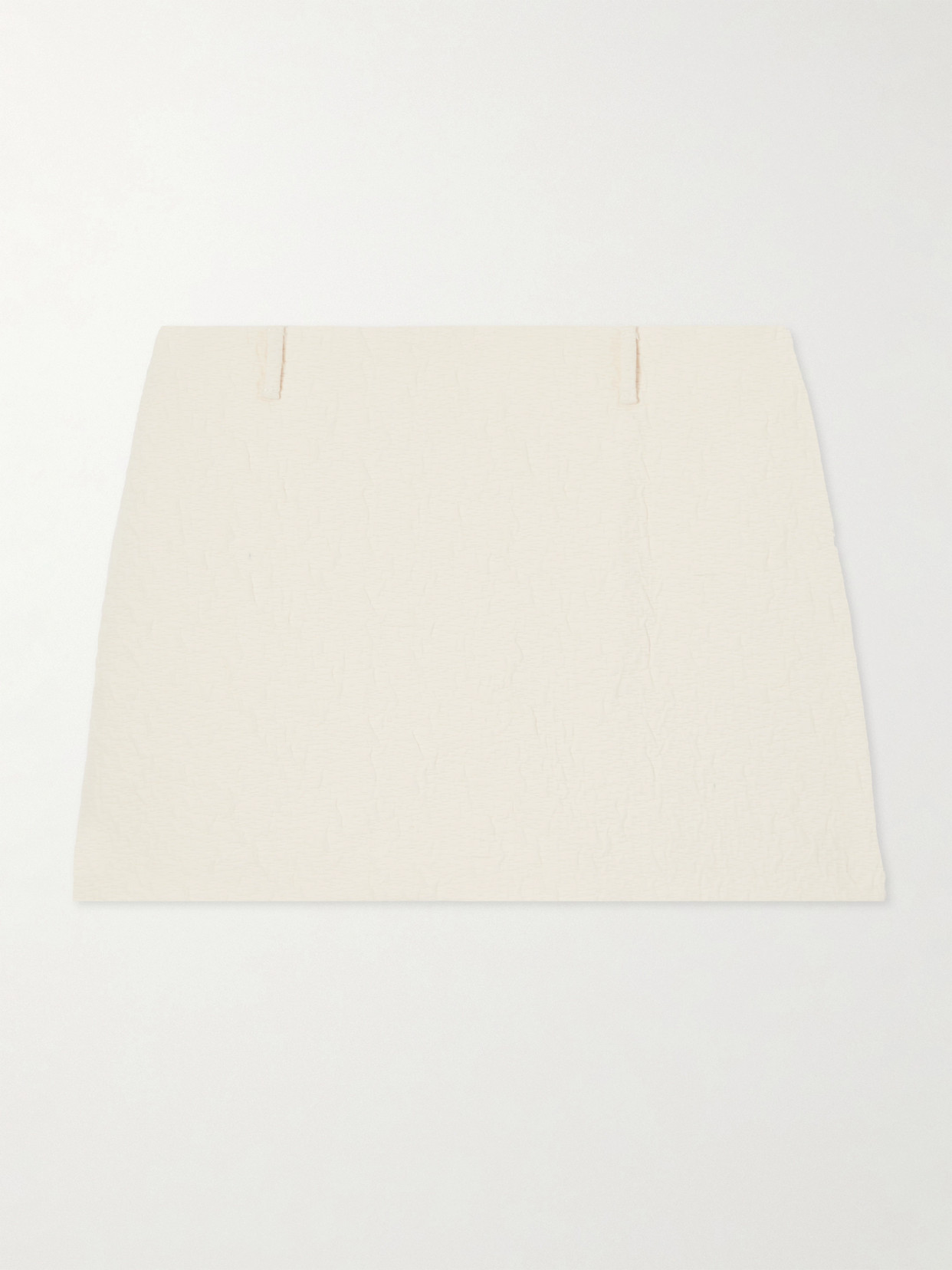 Gucci Wool-cloqué Mini Skirt In Neutral