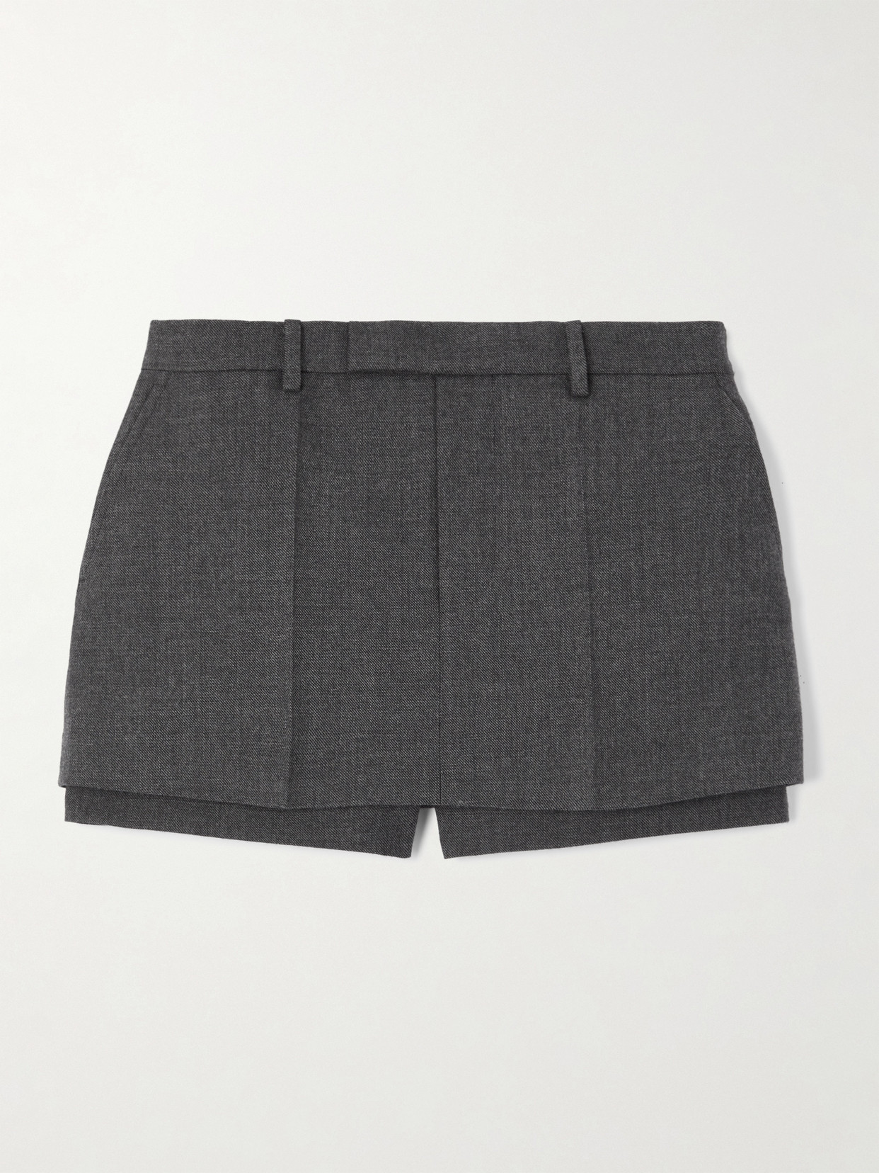 Gucci Layered Mélange Wool-twill Shorts