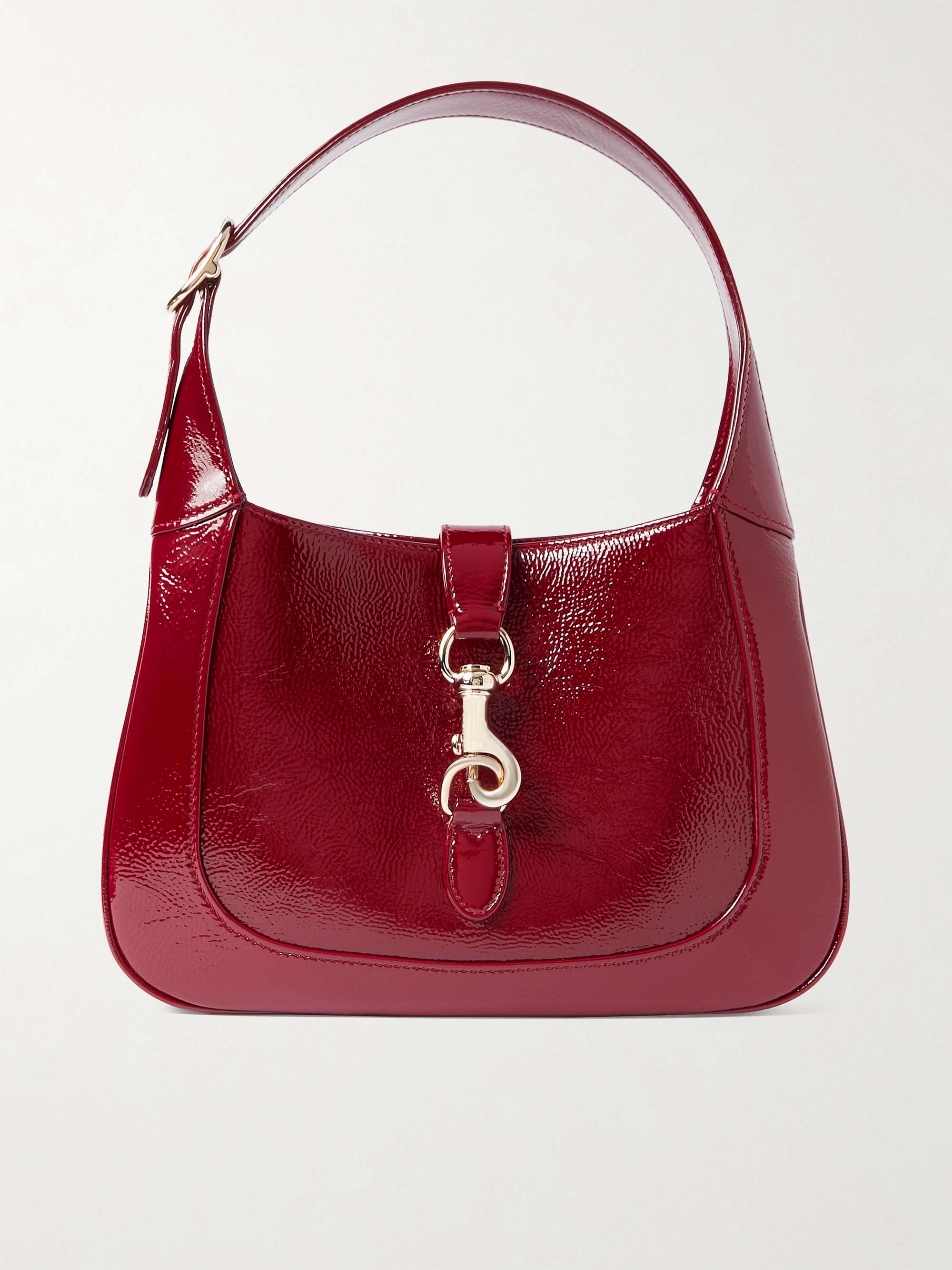 GUCCI Embossed crinkled patent-leather skirt | NET-A-PORTER GUCCI Embossed crinkled patent-leather skirt | NET-A-PORTER