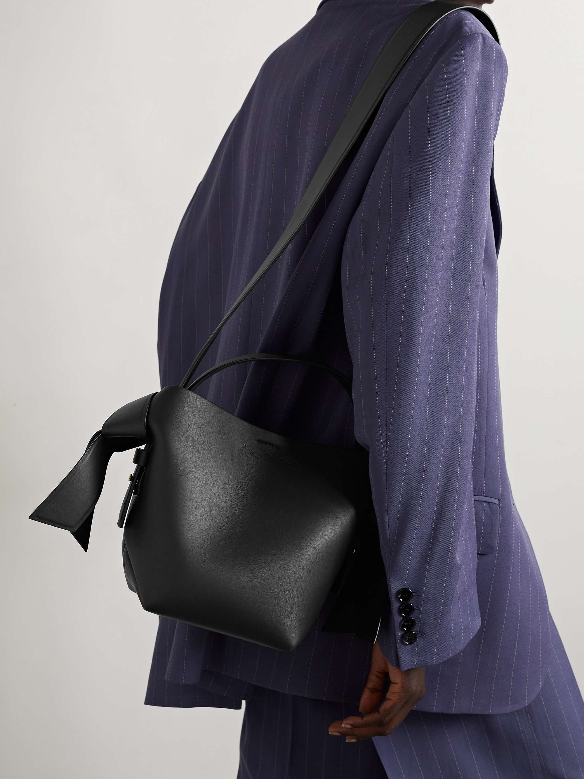 ACNE STUDIOS Musubi mini knotted leather shoulder bag