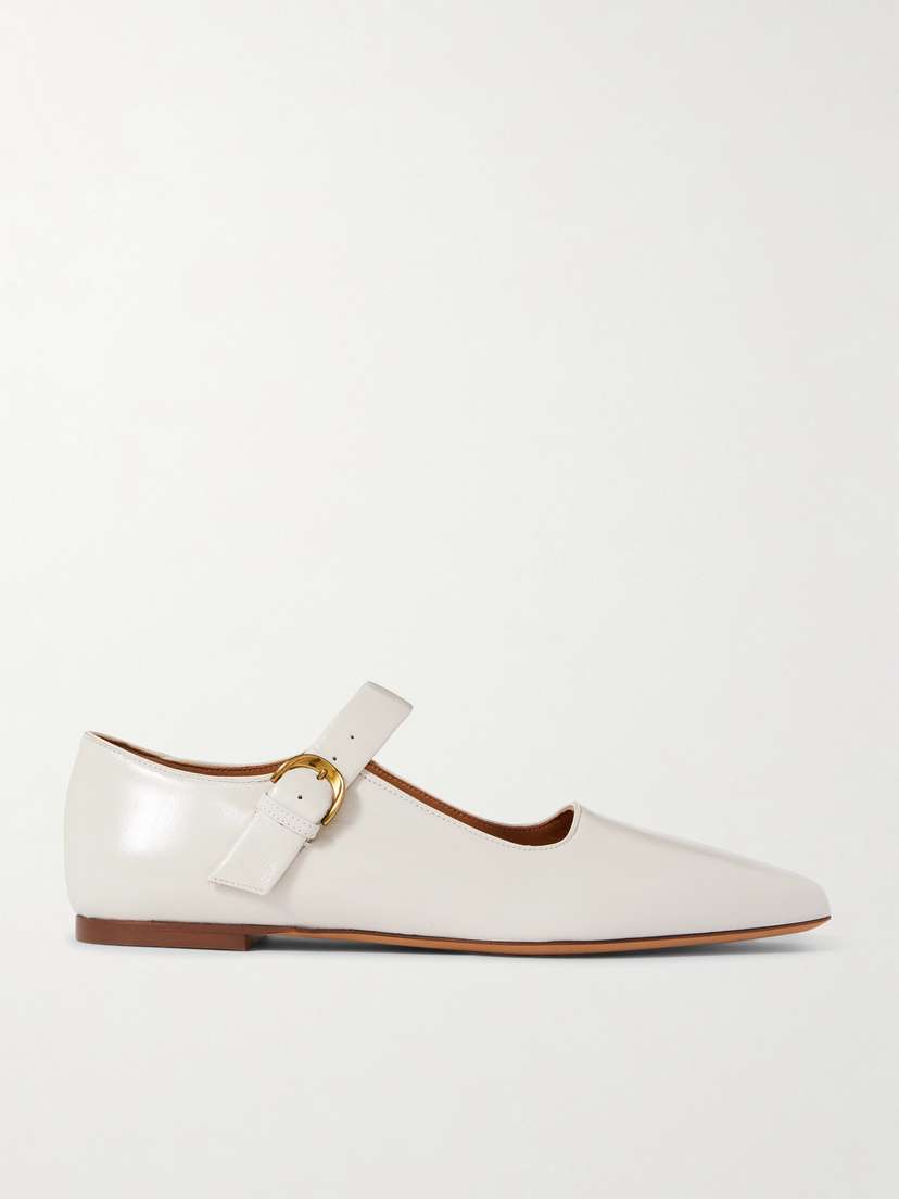Emme Parsons Tramonto Glossed-leather Mary Jane Ballet Flats