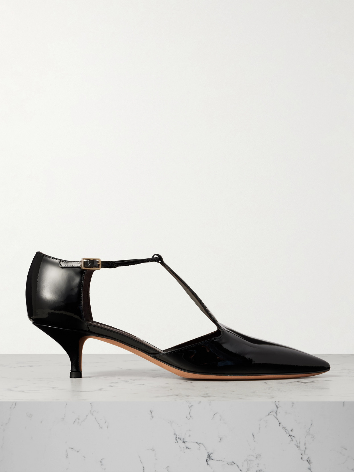 Emme Parsons Leandra Patent-leather Mary Jane Pumps In Black