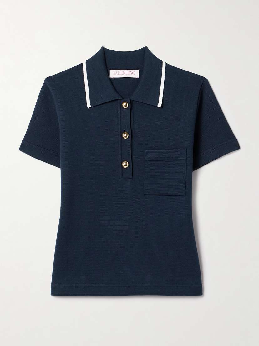 Valentino Garavani Striped Cotton Polo Shirt