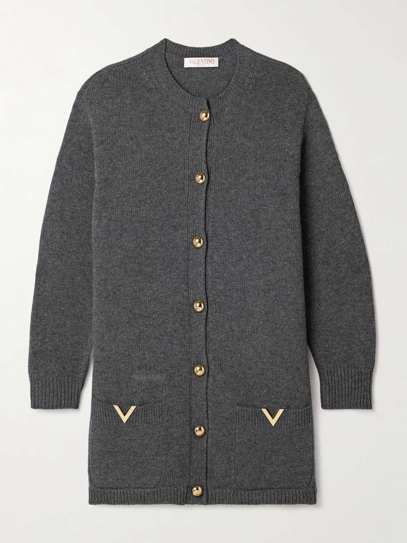 Valentino Garavani Embellished Wool Cardigan