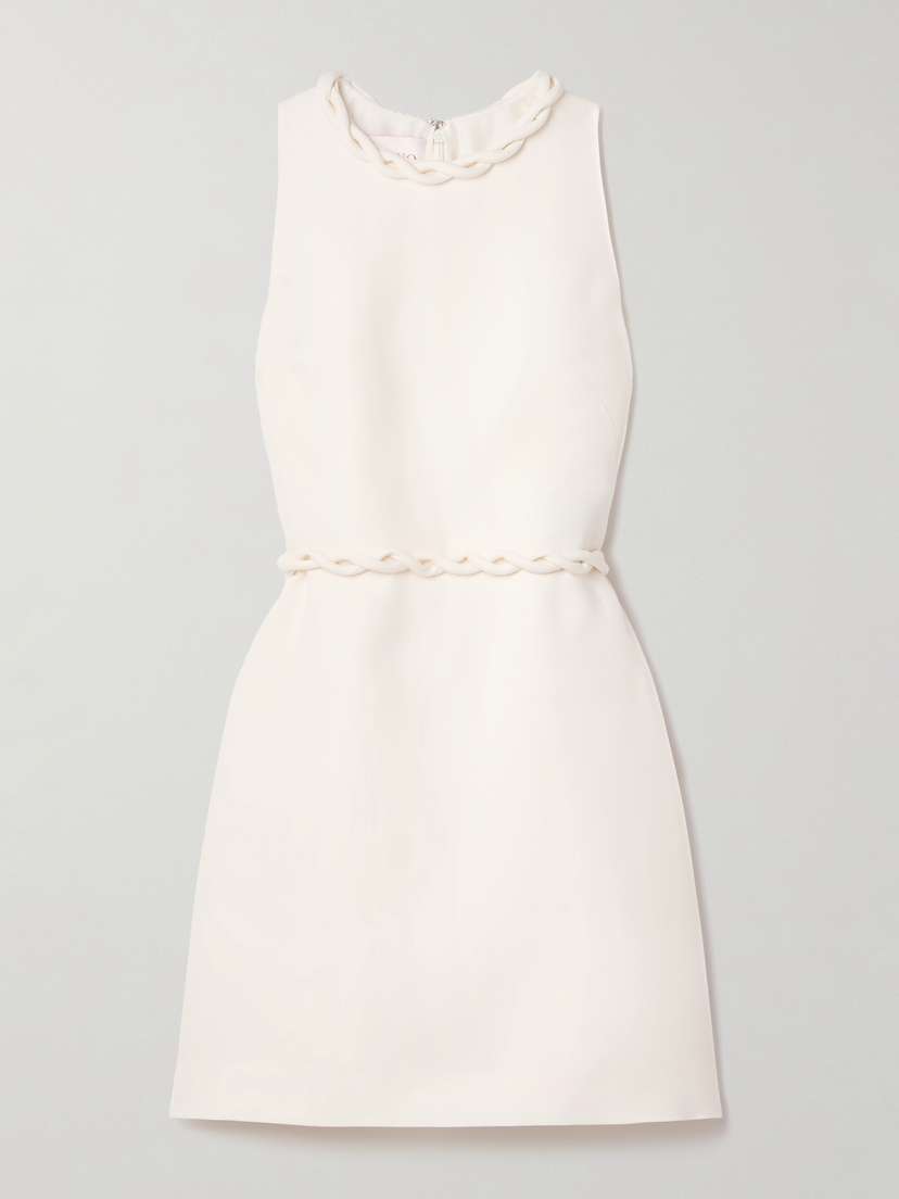 Valentino Garavani Wool And Silk-blend Crepe Mini Dress