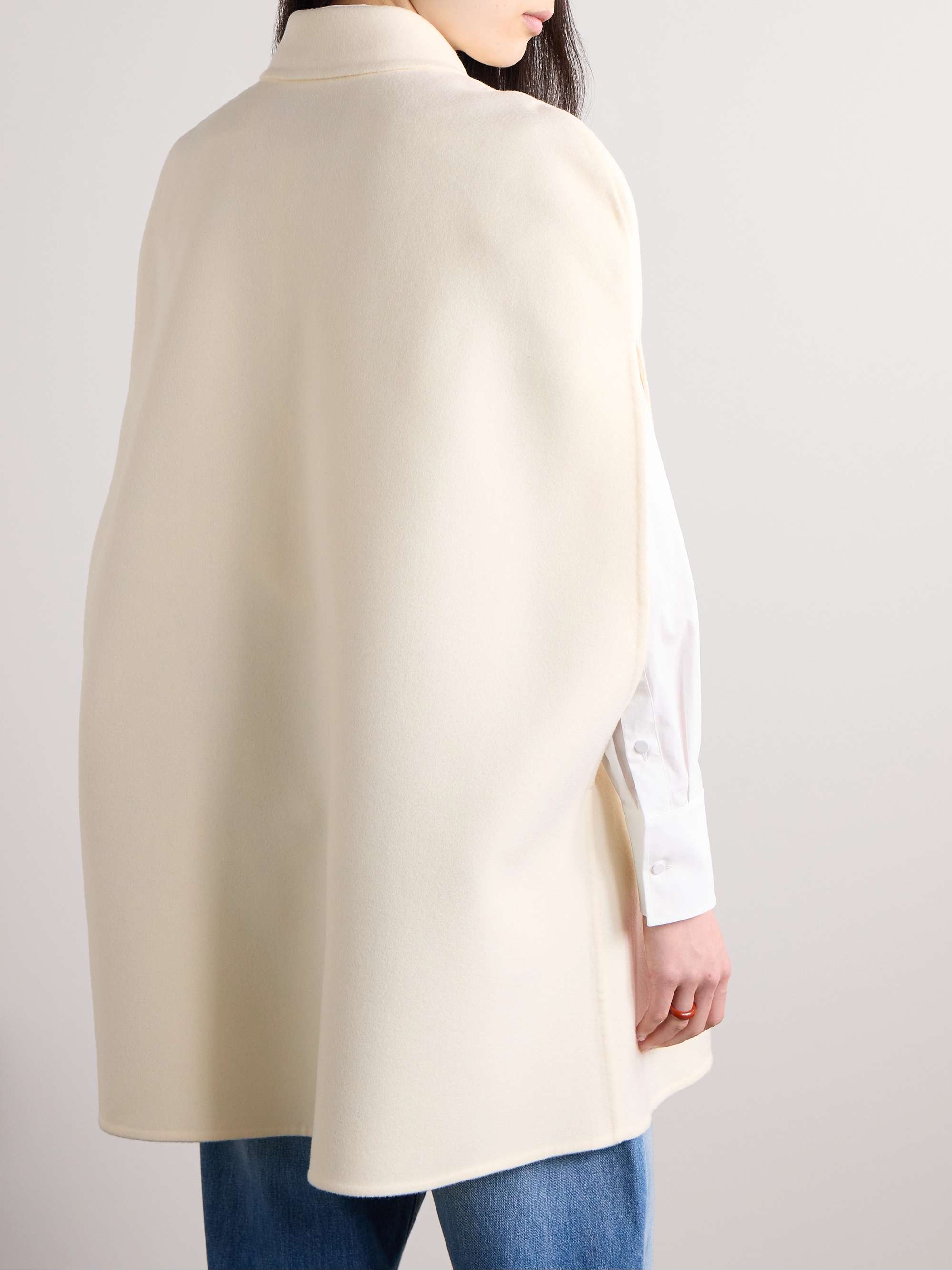 VALENTINO GARAVANI Embellished wool and cashmere-blend cape VALENTINO GARAVANI Embellished wool and cashmere-blend cape