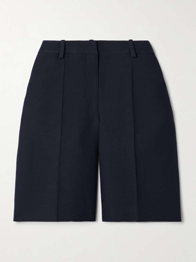 Valentino Garavani Wool And Silk-blend Crepe Shorts - IT36