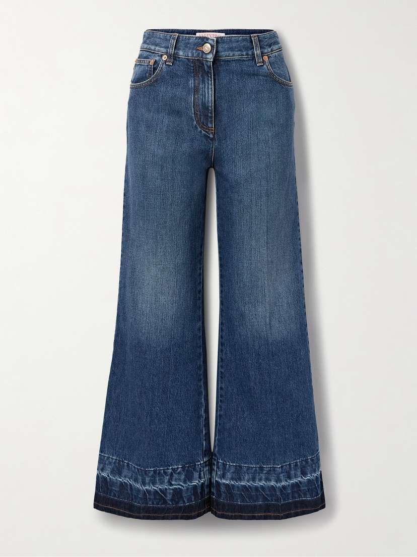 Valentino Garavani Embellished High-rise Flared Jeans