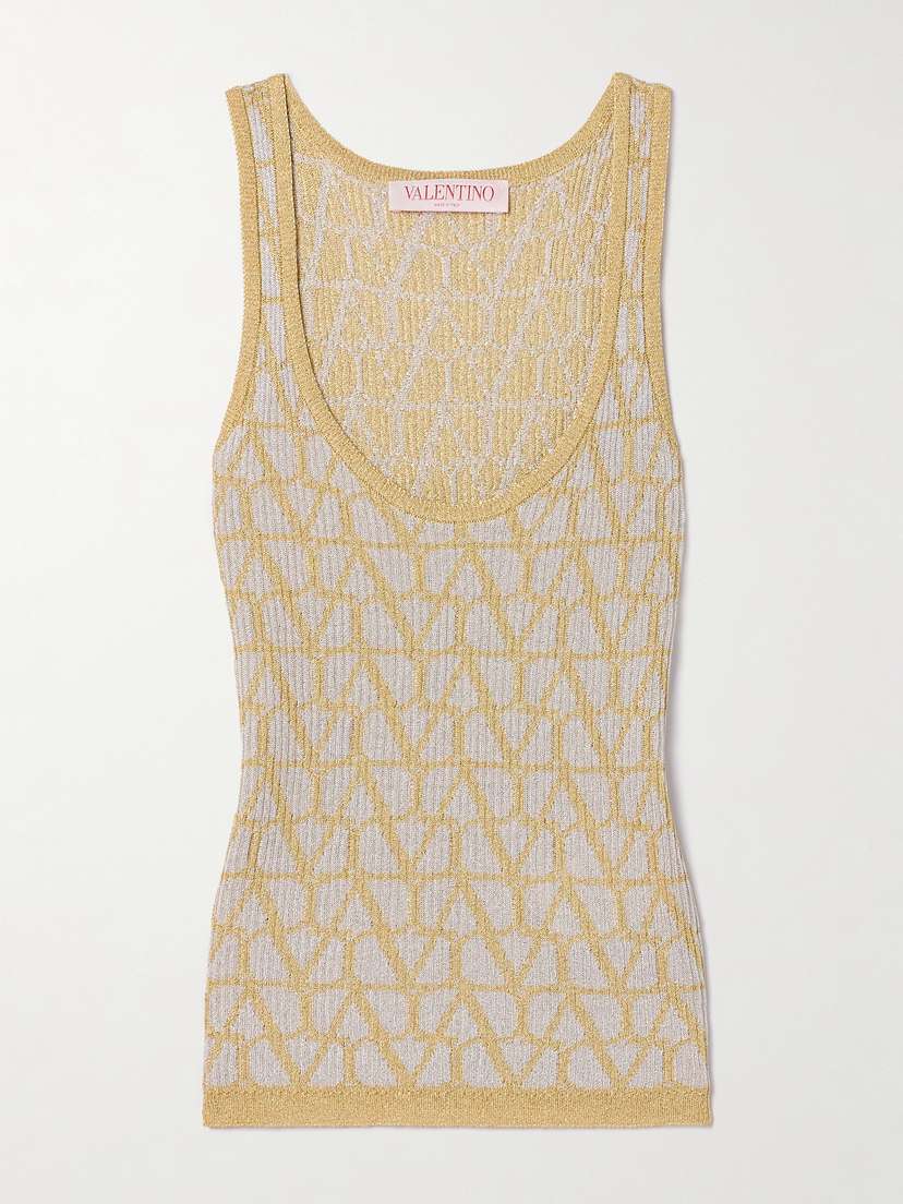 Valentino Garavani Jacquard-knit Tank