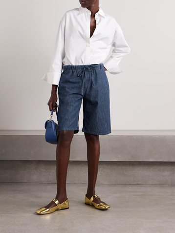 Valentino Garavani Embellished denim shorts