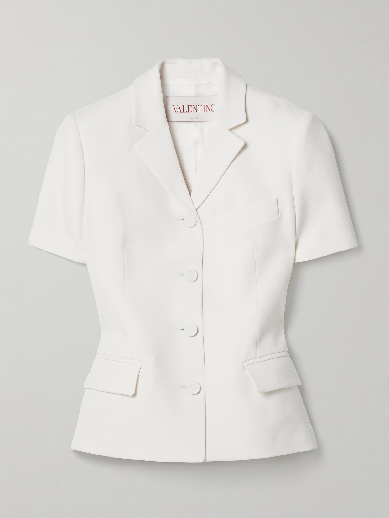 Valentino Crepe Jacket In White