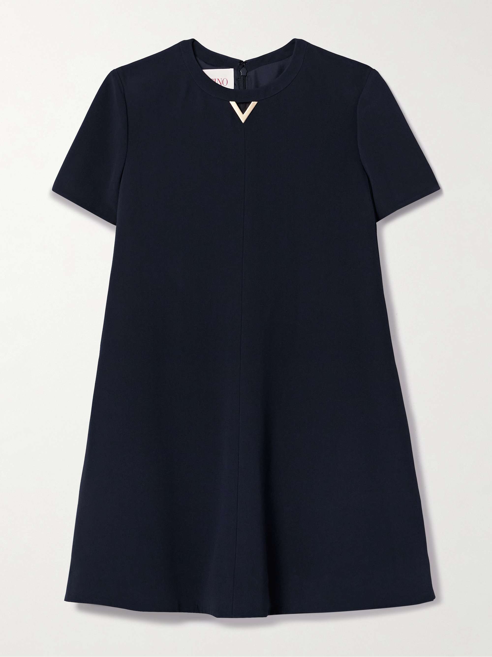 VALENTINO GARAVANI Embellished cutout crepe mini dress | NET