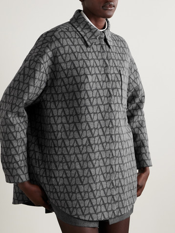 Valentino Garavani Reversible wool-blend jacquard jacket