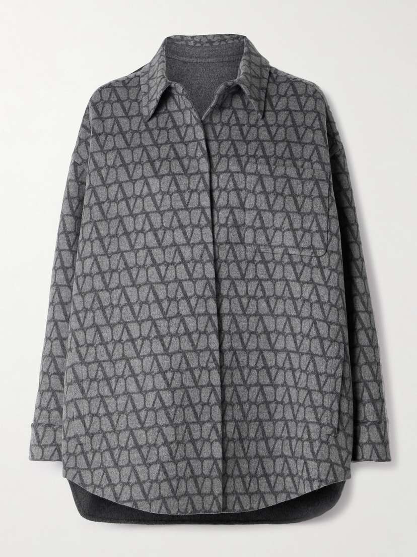 Valentino Garavani Reversible Wool-blend Jacquard Jacket