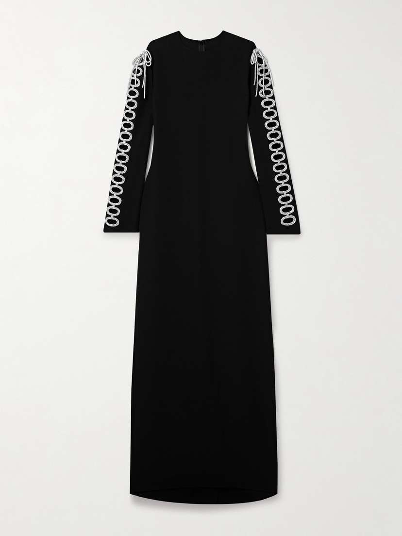 Valentino Garavani Embellished Silk-cady Gown