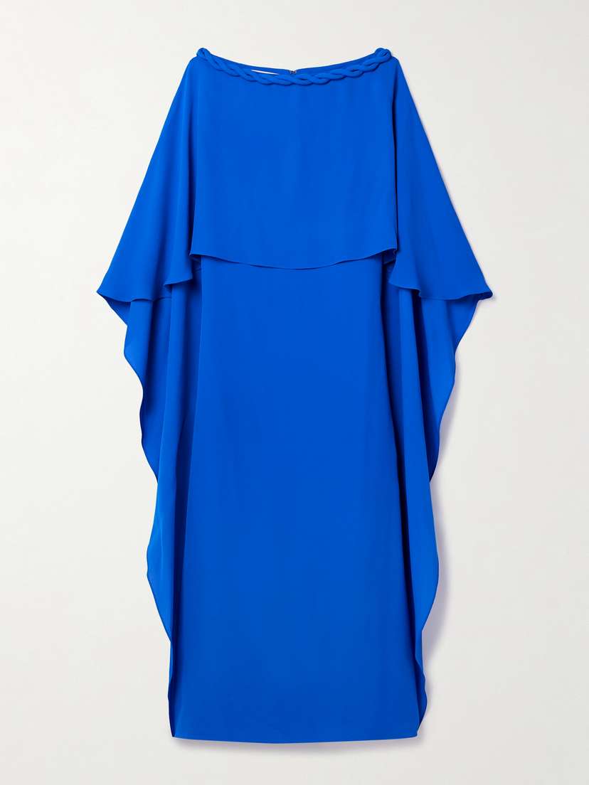 Valentino Garavani Cape-effect Silk-georgette Midi Dress