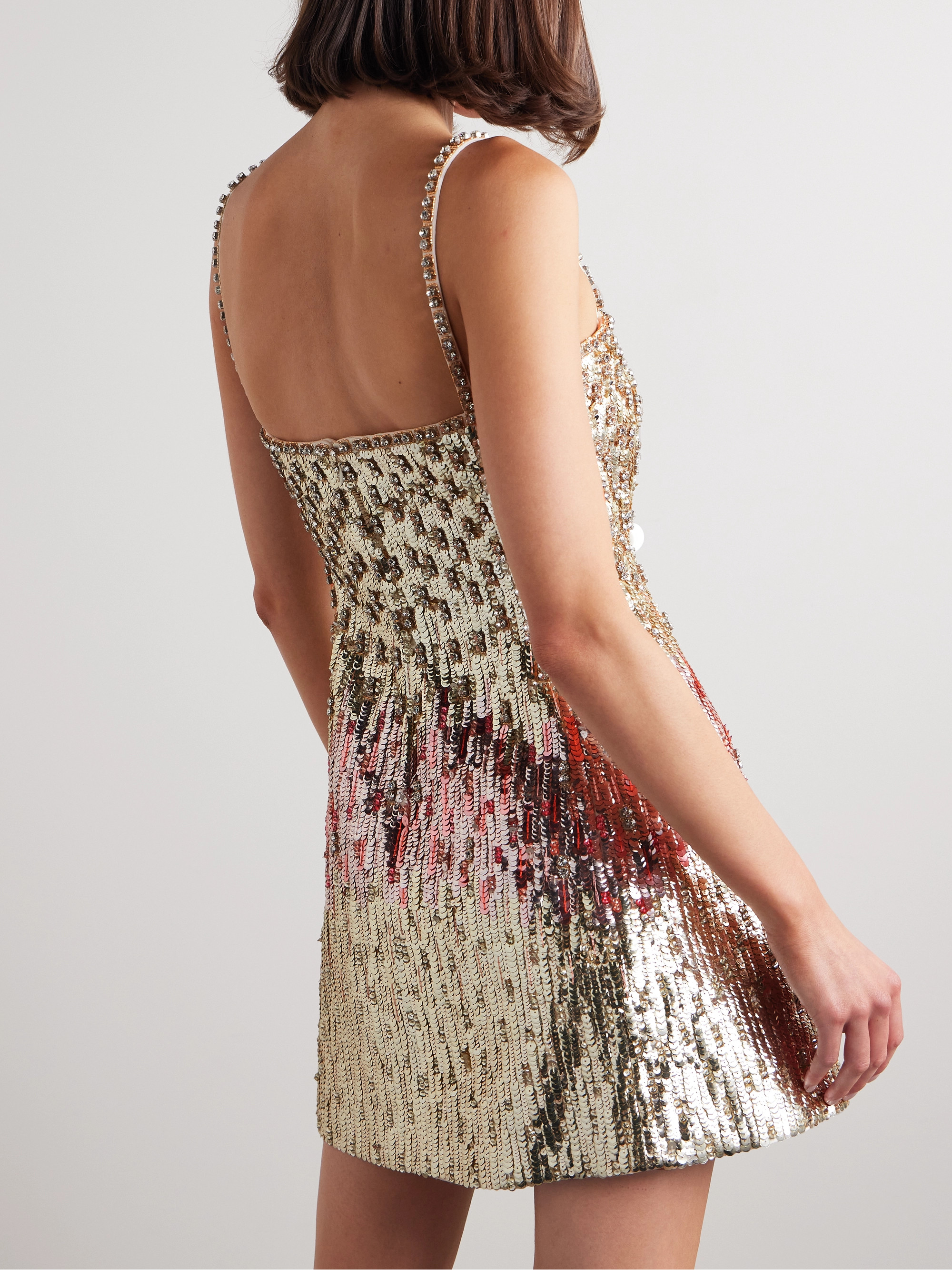 Valentino Garavani Embellished wool and silk-blend crepe mini dress thumbnail
