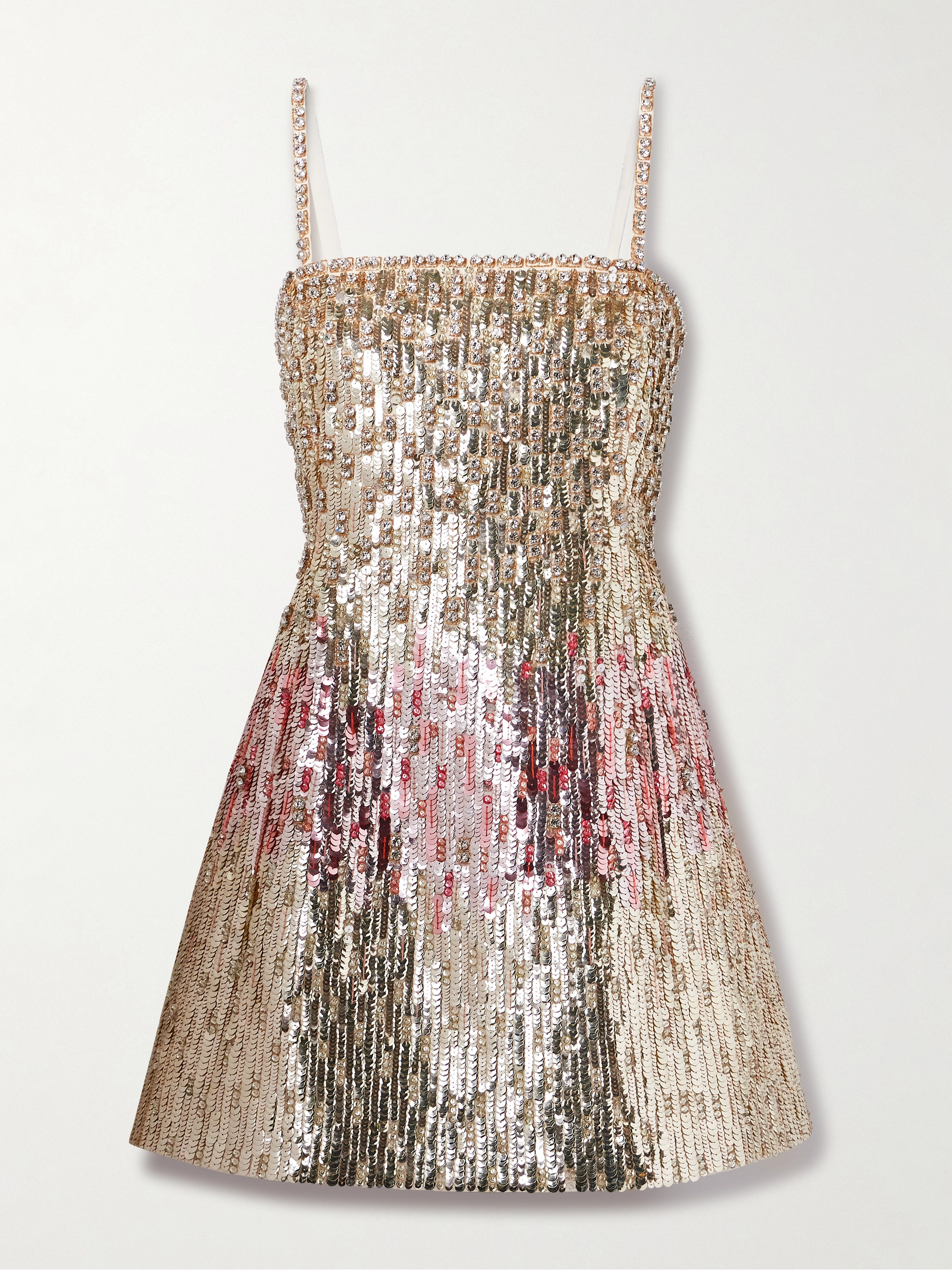 Valentino Garavani Embellished wool and silk-blend crepe mini dress thumbnail