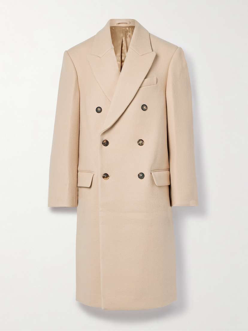 Wardrobe.NYC + Hailey Bieber Double-breasted Wool Coat