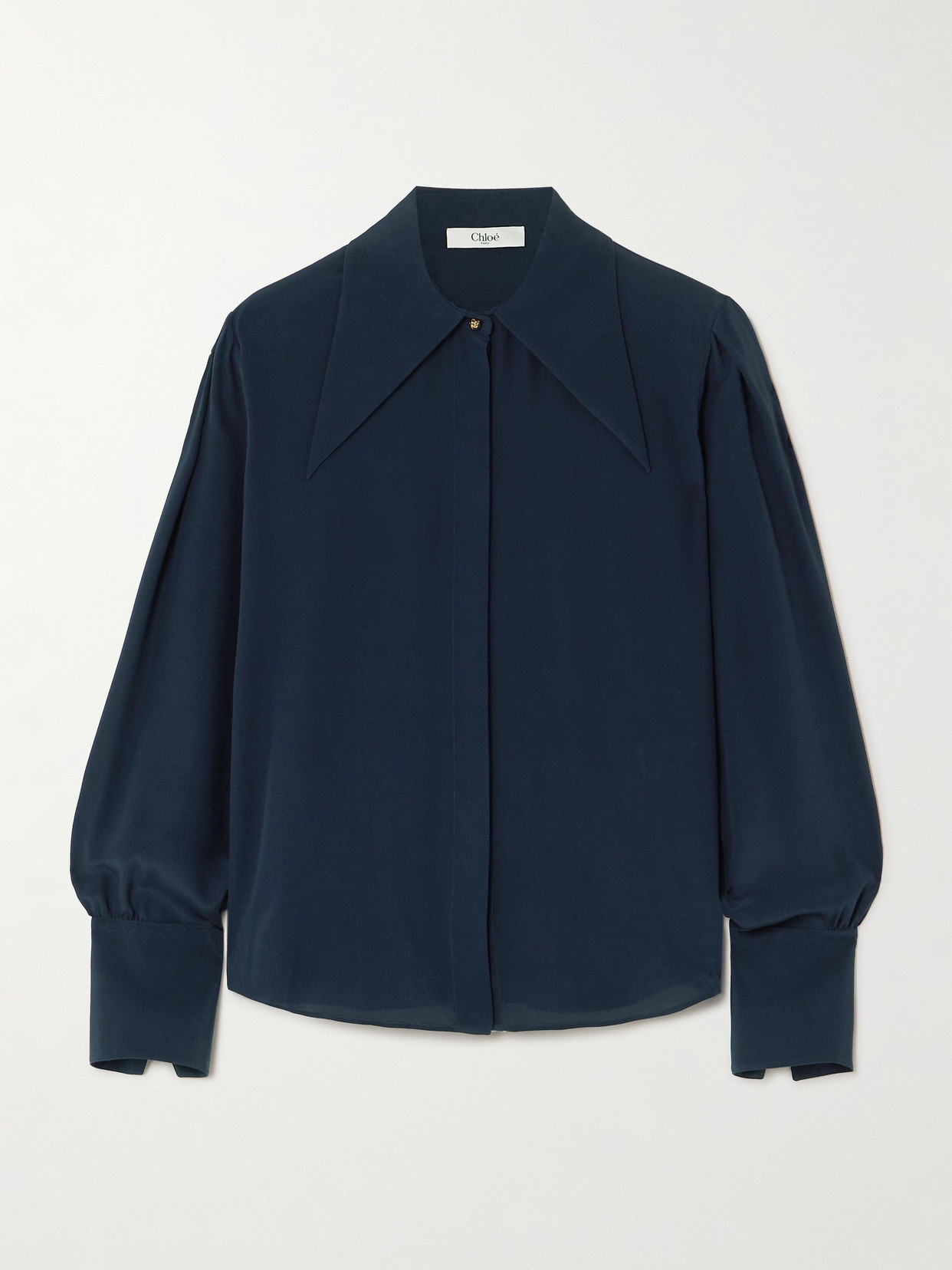 Chloé - Silk Crepe De Chine Shirt - Navy