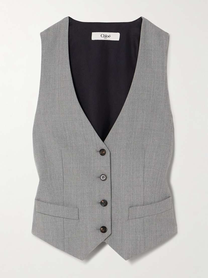 Chloé Grain De Poudre Wool Vest