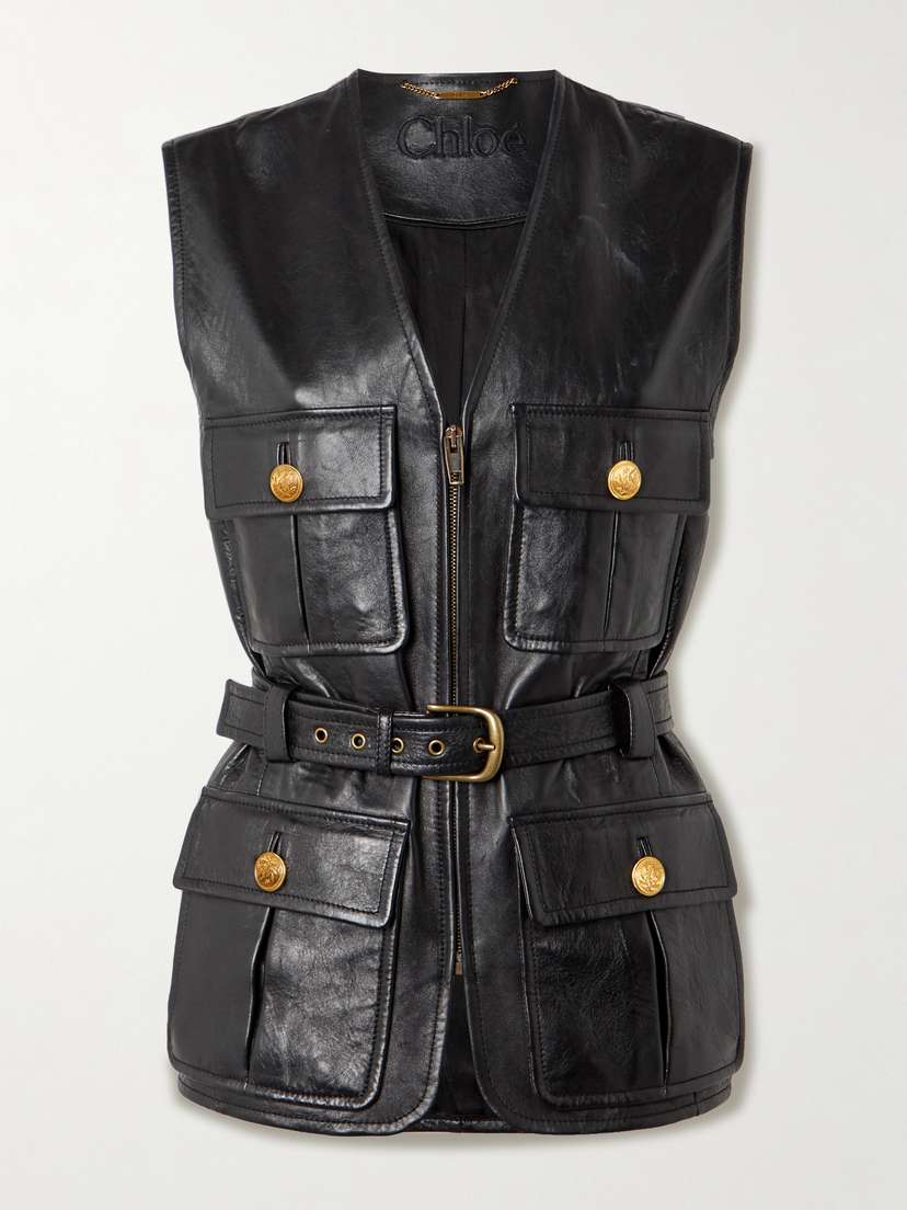 Chloé Belted Leather Vest
