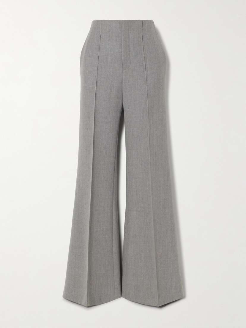 Chloé Grain De Poudre Wool Flared Pants