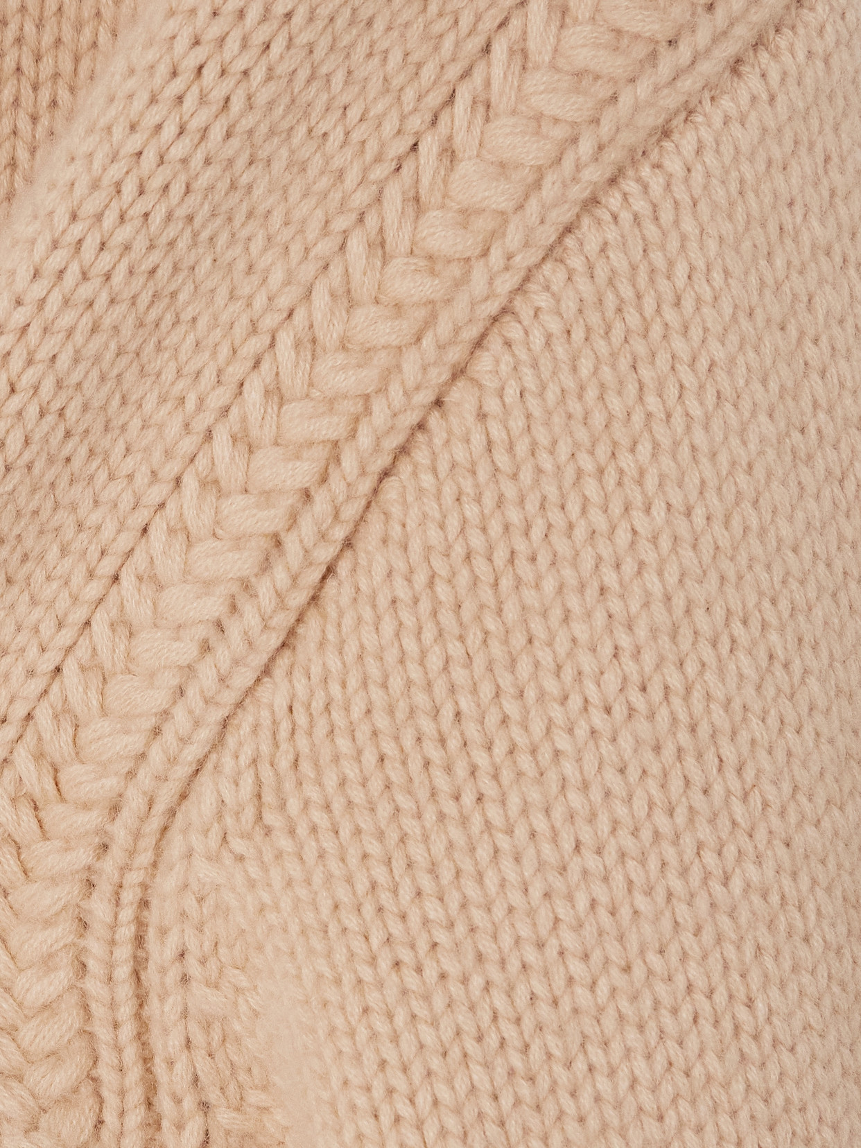 Chloé Oversized Knitted Sweater In Cashmere & Cotton Pink Size M 100% Cotton In Neutrals