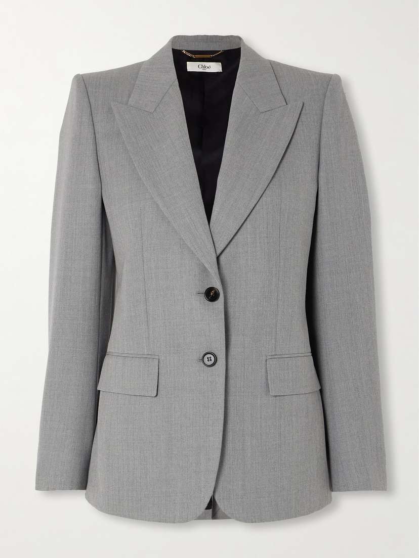 Chloé Grain De Poudre Wool Blazer